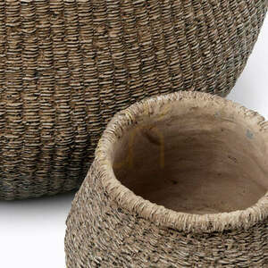 Faux-Puff barna növénytartó L 25x19x23,5 cm Planters small 1