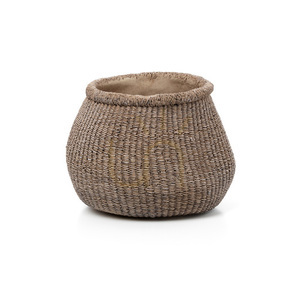 Faux-Puff barna növénytartó L 25x19x23,5 cm Planters small 2
