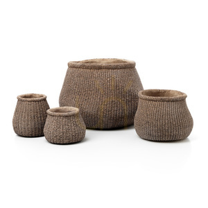 Faux-Puff barna növénytartó L 25x19x23,5 cm Planters small 3