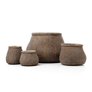 Faux-Puff barna növénytartó L 25x19x23,5 cm Planters small 4