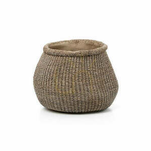Faux-Puff barna növénytartó L 25x19x23,5 cm Planters small 0