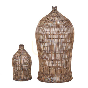 Függőlámpa Woven Bell XL sötét diófa kézzel készült, Oversized Collection small 3