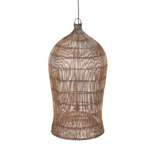 Függőlámpa Woven Bell XL sötét diófa kézzel készült, Oversized Collection small 4
