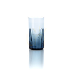 Bazar Bizar Azure bordázott magas kék ivópohár, 15,3 cm small 6