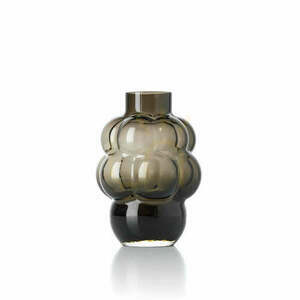 Bazar Bizar The Grape M újrahasznosított üvegváza, sötétszürke, 21,7 cm small 0