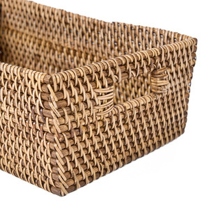 Fonott tárolókosár rattan natural brown 33x22x13 cm Keeper Baskets small 2