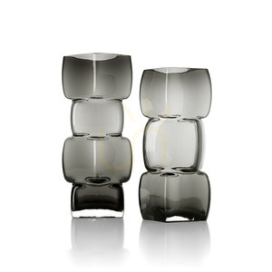Váza The Cubes sötétszürke üveg L – Glass Collection small 4