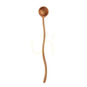 Teak root zigzag adagoló kanál, 22 cm small 2