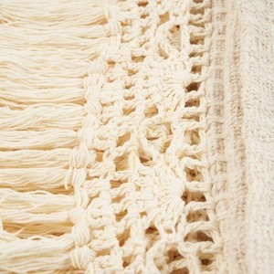 Ágytakaró 270x135 cm természetes színű, kézműves dekorációs textil small 2