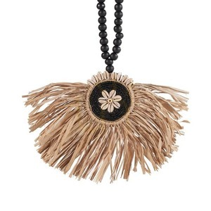 Raffia bojt függő dekoráció természetes fekete 70 cm small 4