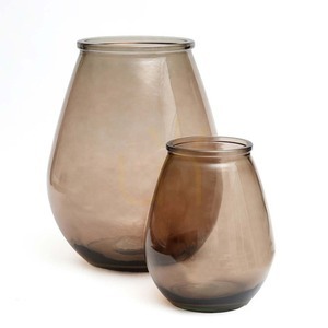 Qiezi váza bézs M Glass Collection small 5