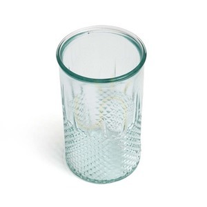 Kék üveg pohár M 14 cm small 3
