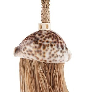 BAZAR BIZAR Raffia Lupina Natural dekoratív bojtos dísz raffiából és kagylóból 45 cm small 3