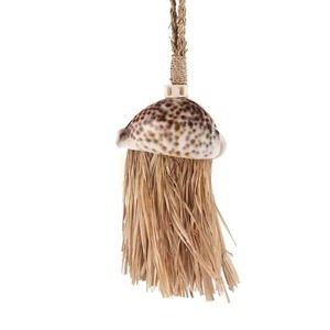 BAZAR BIZAR Raffia Lupina Natural dekoratív bojtos dísz raffiából és kagylóból 45 cm small 5