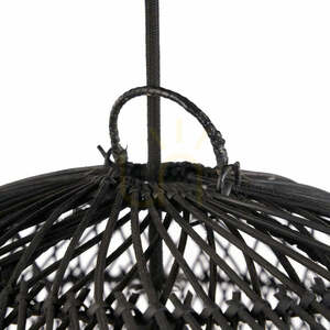 Bazar Bizar The Bubble M fekete rattan függőlámpabúra, 50 cm small 2