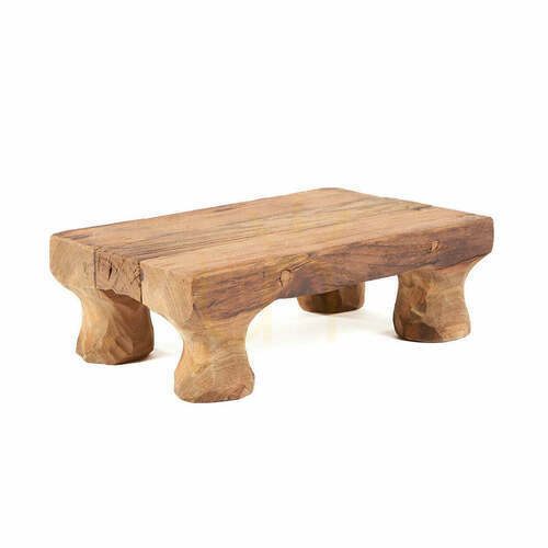 Jelölje be Tálca BAZAR BIZAR Teak Root Collection természetes teakfa 30 cm