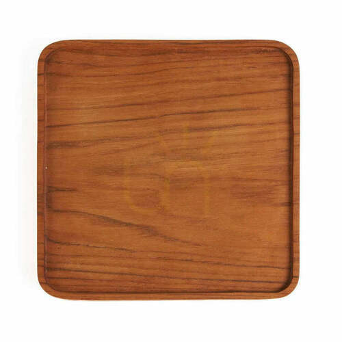 Jelölje be BAZAR BIZAR The Teak Square Plate tányér, natúr, S