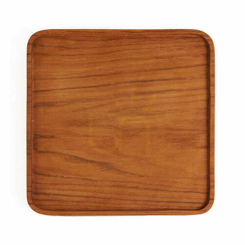 Jelölje be BAZAR BIZAR The Teak Square Plate tányér, natúr, S