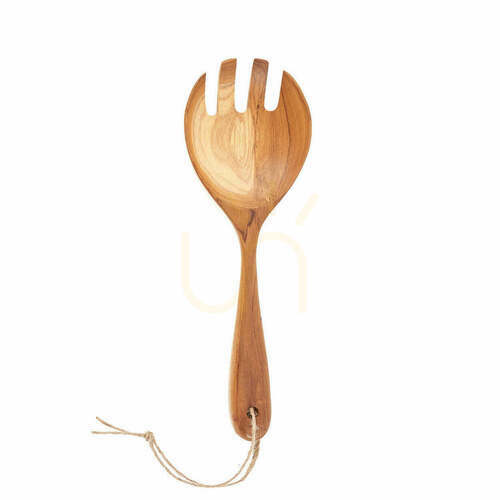 Jelölje be Teak Root Collection salátavilla, természetes, 26 cm