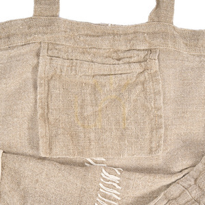 Bazar Bizar Tote-ally natúr len shopper táska, 40 × 40 cm small 11