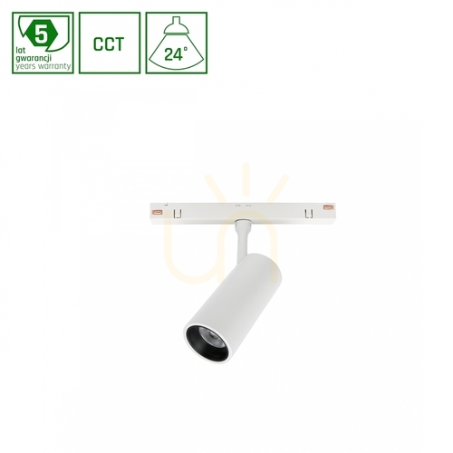 Jelölje be Reflektor gyűjtősínrendszerhez Shift CCT Spot S irányított lámpatest 35x80x120mm 6W 24 St fehér kapcsoló 5 év garancia.