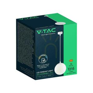 V-TAC LED függő lámpatest 12W fehér gömb VT-89112 3000K-4000K-6500K 1215lm 3000K-4000K-6500K 1215lm small 3