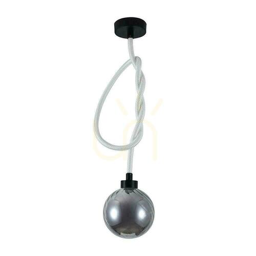 Jelölje be V-TAC LED függesztett lámpatest 20W füstölt gömb fi 18cm kötött kábel VT-84038 3000K 1900lm