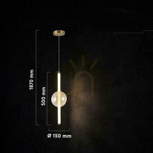 V-TAC LED 8W arany borostyánfehér függő lámpatest VT-84039 3000K 1100lm 2 V-TAC LED 8W arany borostyánfehér függő lámpatest VT-84039 3000K 1100lm small 2