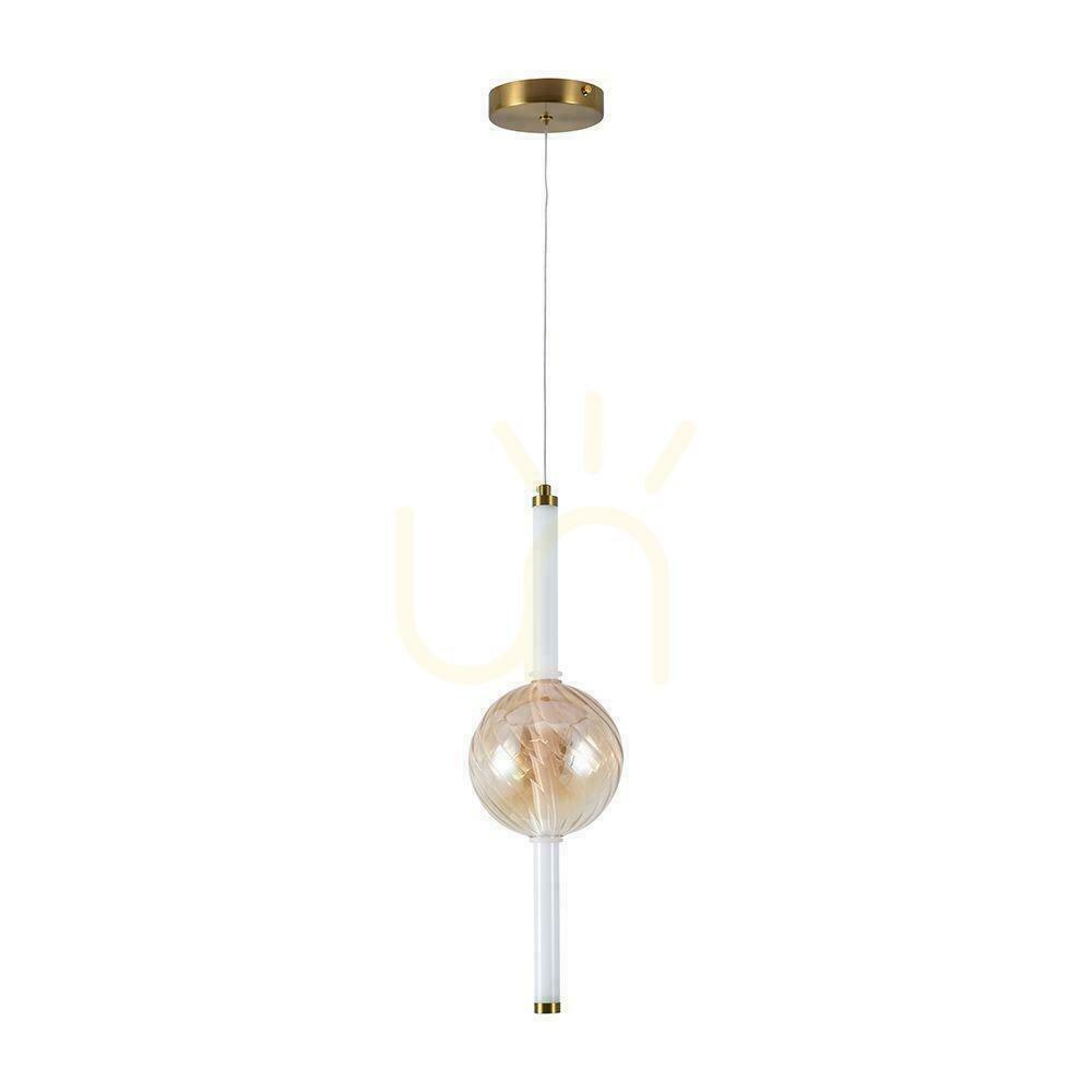 Jelölje be V-TAC LED 8W arany borostyánfehér függő lámpatest VT-84039 3000K 1100lm V-TAC LED 8W arany borostyánfehér függő lámpatest VT-84039 3000K 1100lm