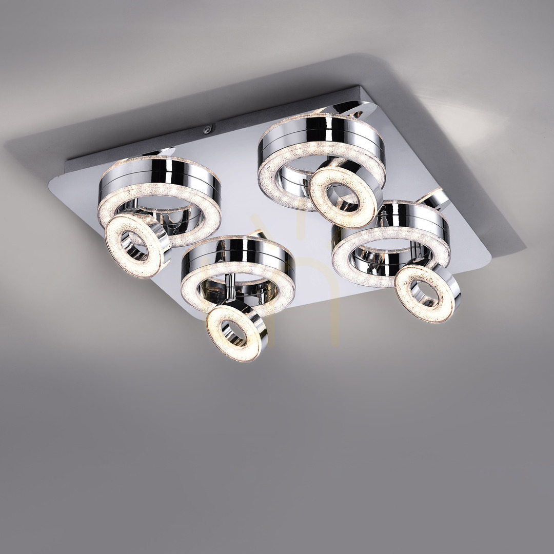 Előadás TIM Plafond 14522-17 króm 8xLED TIM Plafond 14522-17 króm 8xLED