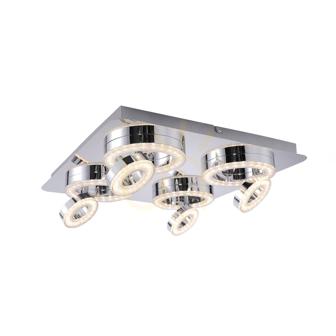 Kilátás TIM Plafond 14522-17 króm 8xLED TIM Plafond 14522-17 króm 8xLED
