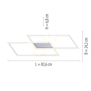 INIGO 8193-55 LED mennyezeti lámpa ezüst 30 W small 7
