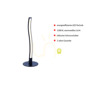 WAVE asztali lámpa 15128-18 fekete 1xLED small 3