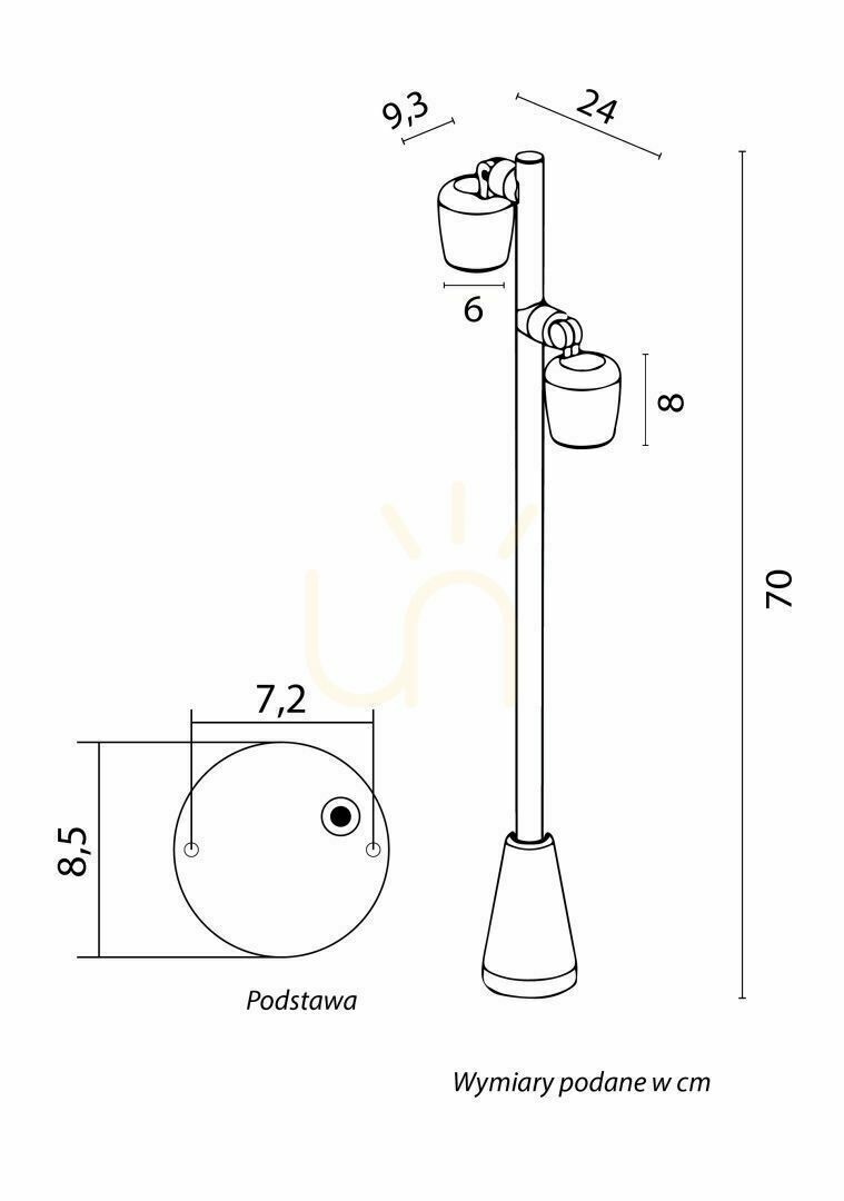 Kilátás SU-MA Dublo DBL-700 fekete 70 cm LED GU10 IP65 kültéri állólámpa állítható fejjel 70 cm-es LED GU10 IP65 kültéri állólámpa SU-MA Dublo DBL-700 fekete 70 cm LED GU10 IP65 kültéri állólámpa állítható fejjel 70 cm-es LED GU10 IP65 kültéri állólámpa