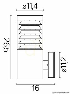Kültéri fali lámpa SU-MA Joy fekete IP44 E27 91063L BL small 2