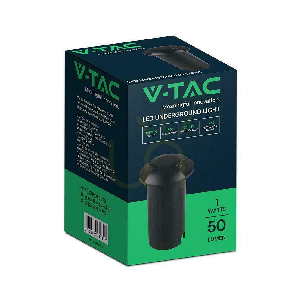 Kijelző V-TAC 1W LED-es kerti földi lámpatest fekete 2 oldalú IP67 VT-1161 6400K 50lm 6400K 50lm V-TAC 1W LED-es kerti földi lámpatest fekete 2 oldalú IP67 VT-1161 6400K 50lm 6400K 50lm