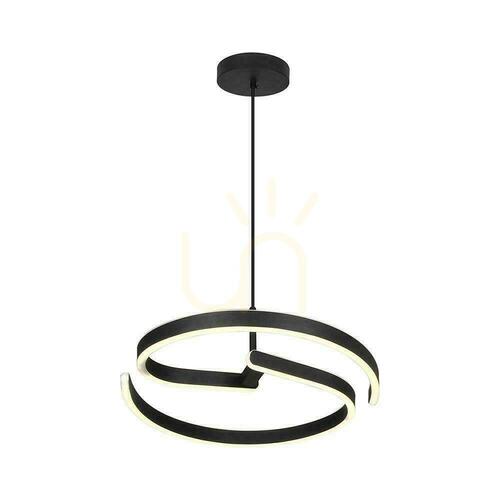 Jelölje be V-TAC függesztett lámpatest 25W LED spirál fi40cm fekete VT-84045 4000K 3250lm