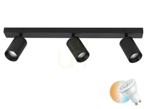 Jelölje be Luces Exclusivas CLORINDA fekete mennyezeti lámpa 3×GU10 LE61469