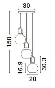 BANES Luces Exclusivas függőlámpa LE42655 small 5