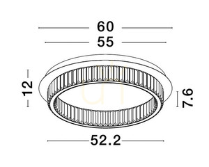 BAUTA Luces Exclusivas mennyezeti lámpa arany kristály LED 40W 2505lm 3500K 60cm LE42679 small 2