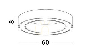 Luces Exclusivas CLARO LE42684 LED mennyezeti lámpa, matt fehér, 60 cm, 50 W small 5