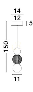 PONCE Luces Exclusivas LE42699 aranyszínű LED függőlámpa, 6 W small 4
