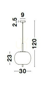 Luces Exclusivas MARC LE42718 fekete függőlámpa, E27 12 W, 30 cm small 5