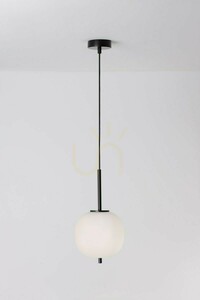 Luces Exclusivas MARC LE42721 függeszték, fehér üvegbúra ø18,5 cm, E14 max. 5 W, fekete, magasság 120 cm small 1