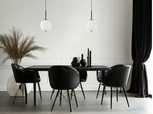 Luces Exclusivas MARC LE42721 függeszték, fehér üvegbúra ø18,5 cm, E14 max. 5 W, fekete, magasság 120 cm small 6