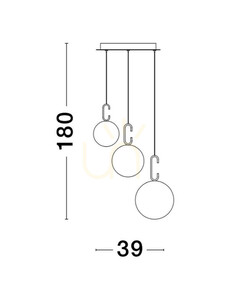 YARA függesztéklámpa Luces Exclusivas LE42758 small 2