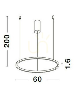 TOLUCA Luces Exclusivas LE42777 arany LED függőlámpa, 60 cm, 36 W small 3
