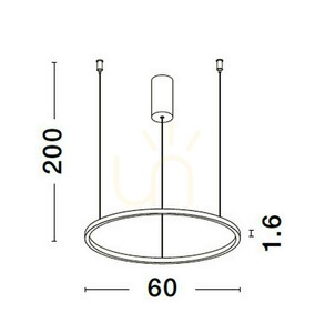 Luces Exclusivas TOLUCA LED függőlámpa 36 W fehér 60 cm LE42783 small 2