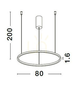 TOLUCA Luces Exclusivas LE42787 LED függőlámpa, 80 cm, szálcsiszolt pezsgőezüst small 2