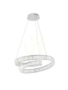 SINALOA Luces Exclusivas LE42924 kristályspirál LED függesztett lámpa Ø 60 cm, króm small 0